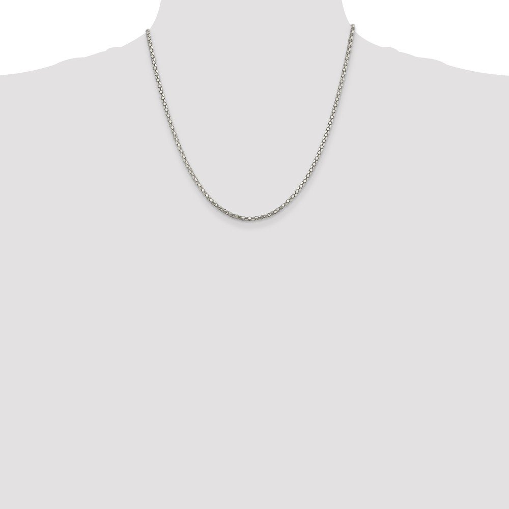 アクセサリー plllllleeeasse silver chain necklace Pure S925 Sterling Silver Chain 7mm Six Words Square Cable